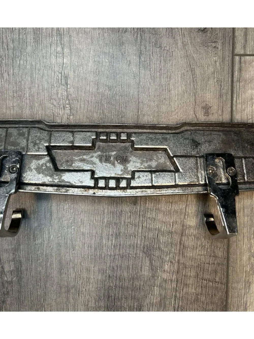 Vintage Chevrolet Chevy Hood Emblem Wall Hook Rack Metal GM Automotive Decor